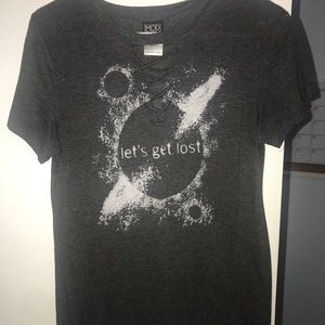 modern lux "let's get lost" t-shirt